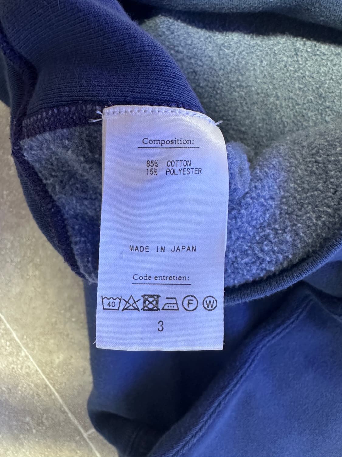 3)아프레쎄 빈티지 스웻 맨투맨 네이비 상품이미지4