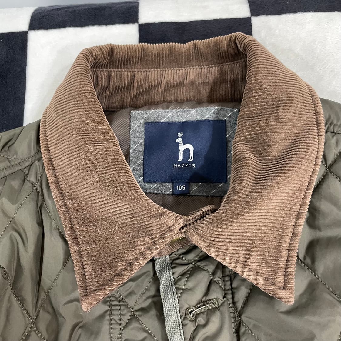 Hazzys 헤지스 코듀로이 카라 퀄팅 자켓 (XL) 상품이미지2