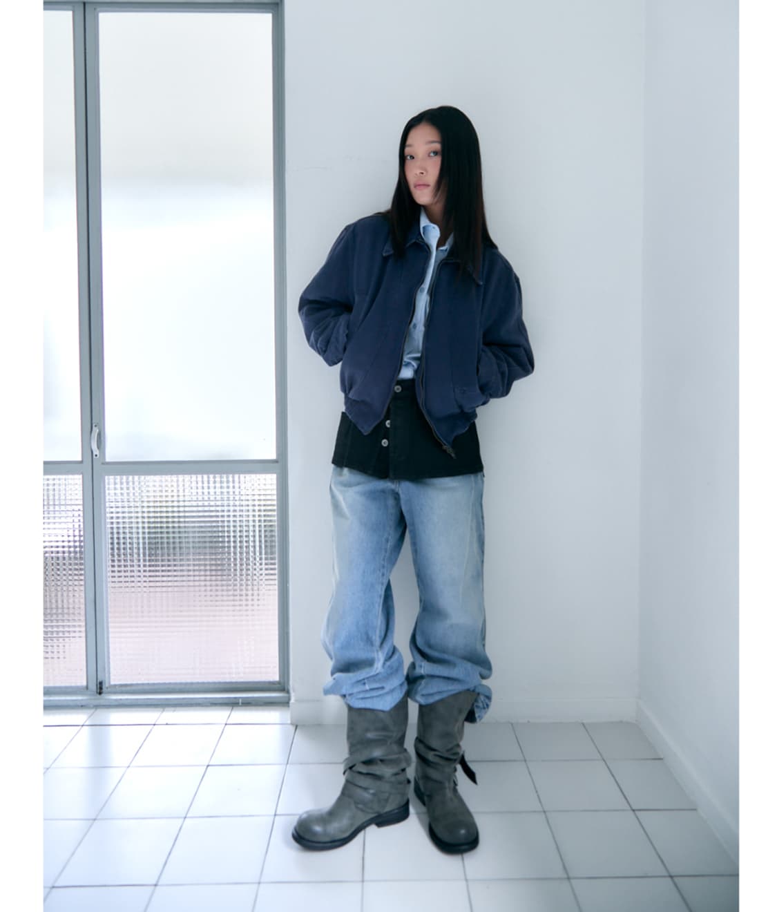 Yiyae Drizzler Jacket Navy 상품이미지2