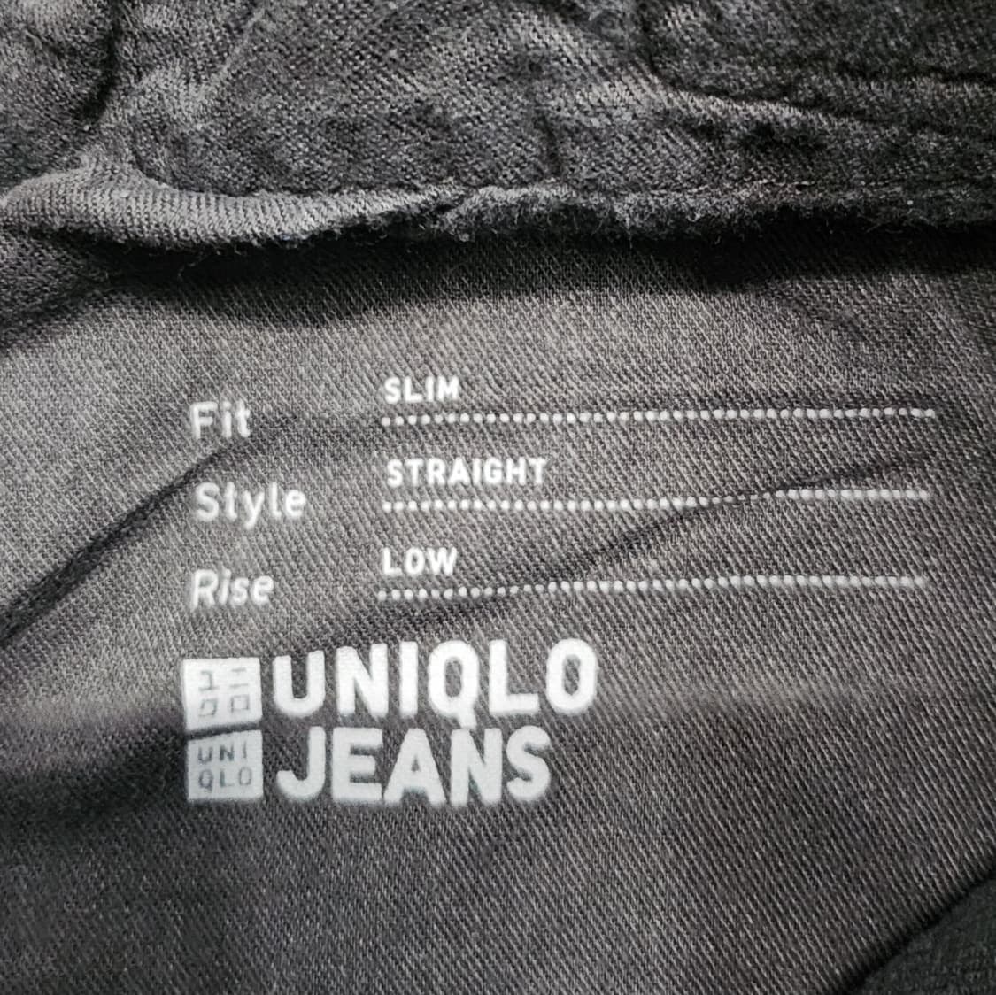 유니클로 블랙 데님팬츠 35 상품이미지5