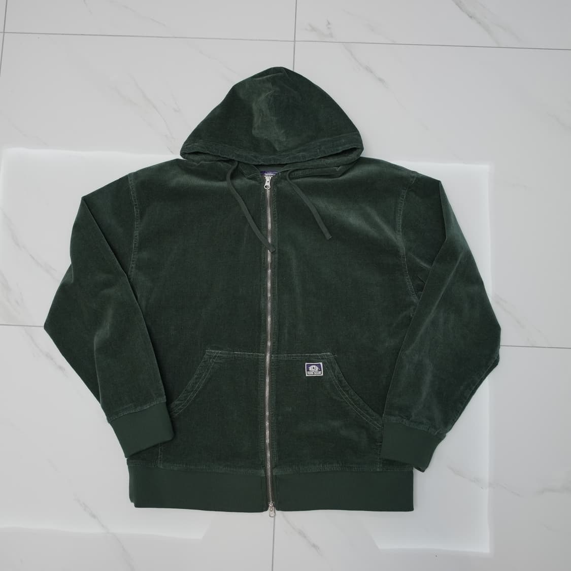 [L] 퍼킹어썸 코듀로이 후드 집업 그린 상품이미지1