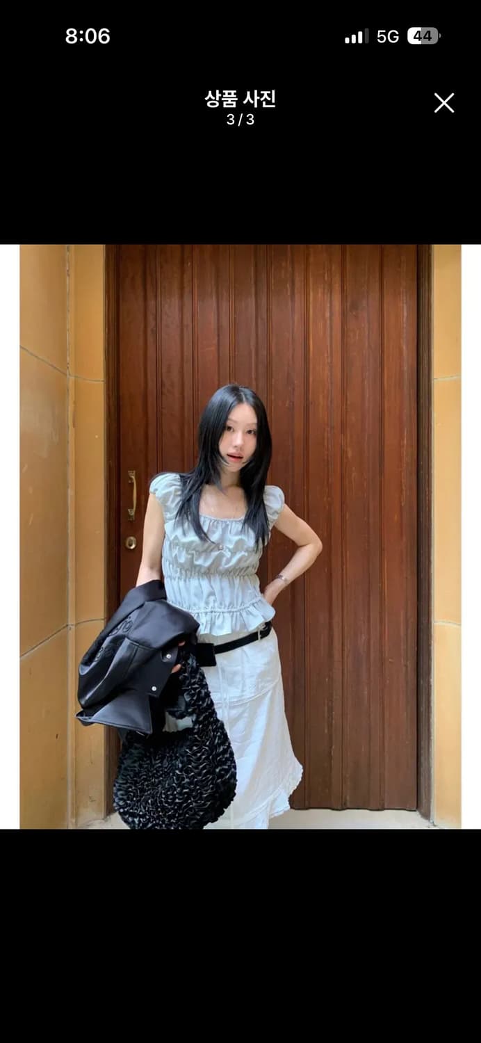 아키텍트 가든 오프 블라우스 그레이 상품이미지3