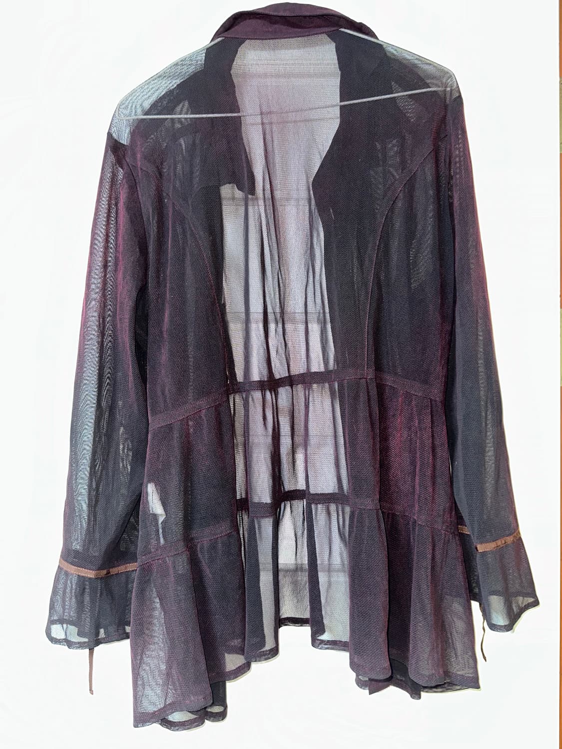 오리엔탈 시스루 가디건 셔츠 상품이미지2