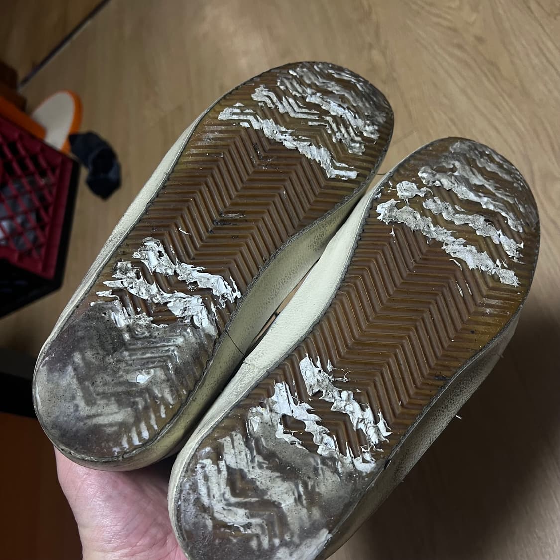 골든구스 슈퍼스타 화이트 크림 블루탭 42 상품이미지3