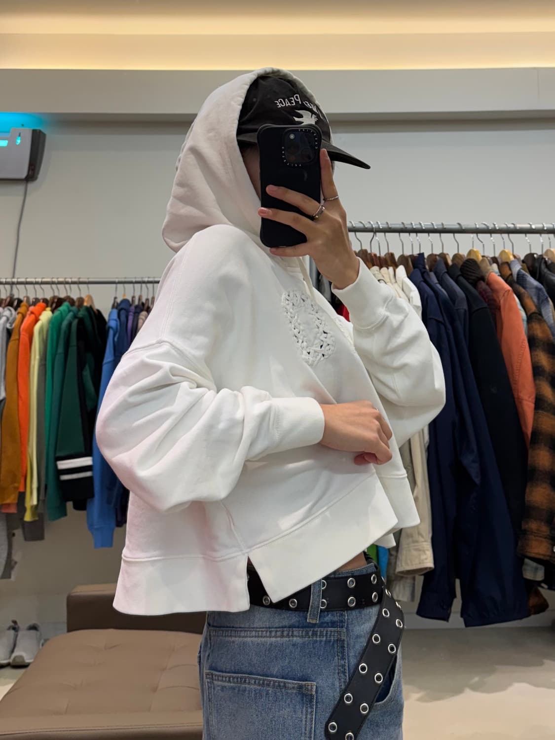 폴로 랄프로렌 니트로고 크롭 후드티 상품이미지7