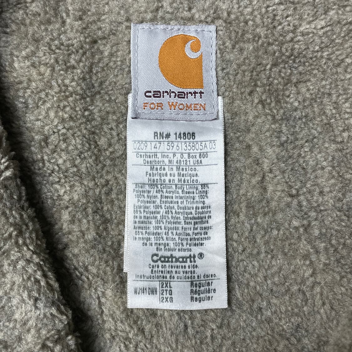 CARHARTT 칼하트 WJ141 와인 액티브 후드 자켓 A00822 상품이미지10