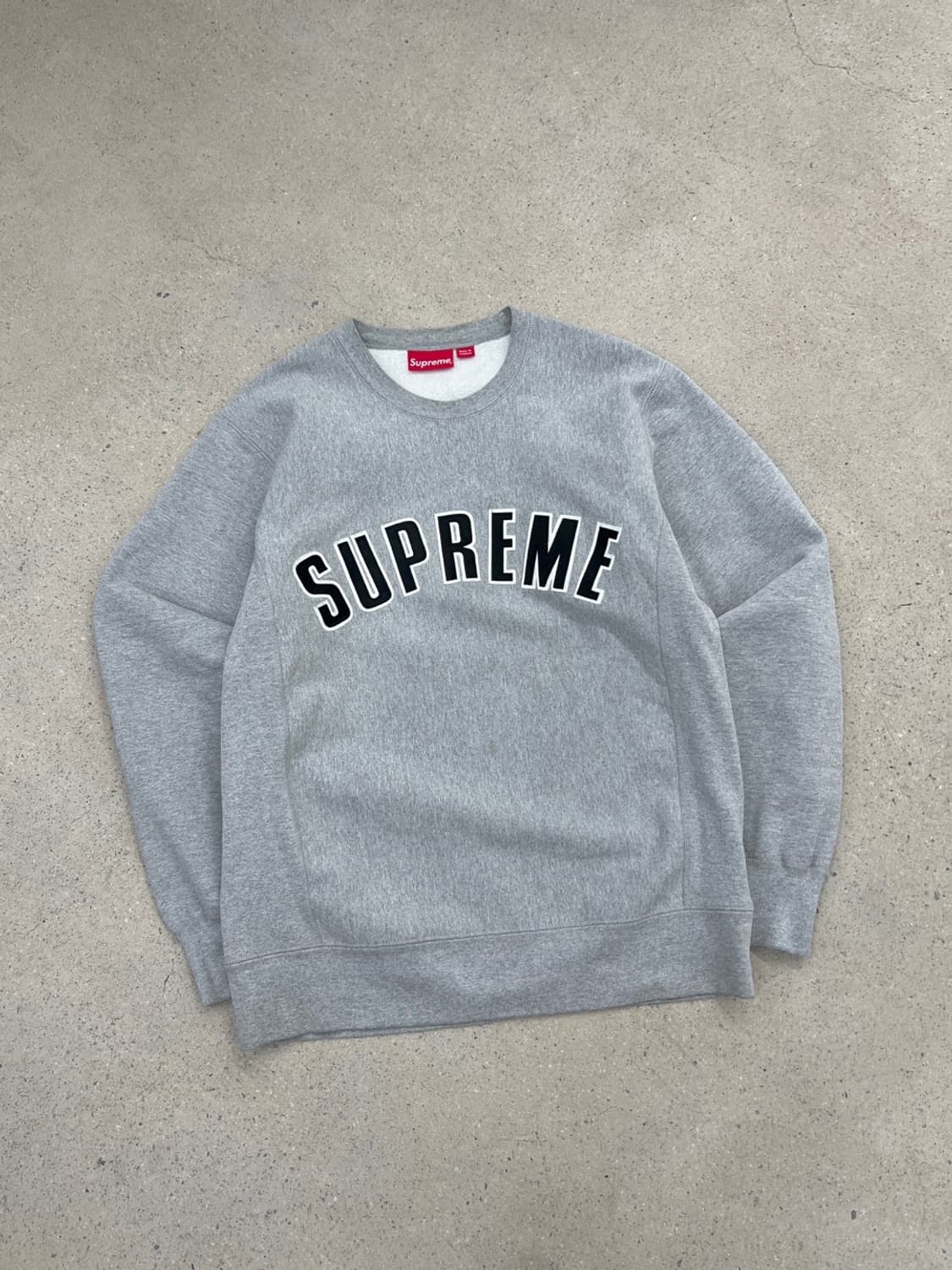 슈프림 15FW 아치로고 헤더그레이 맨투맨 상품이미지3