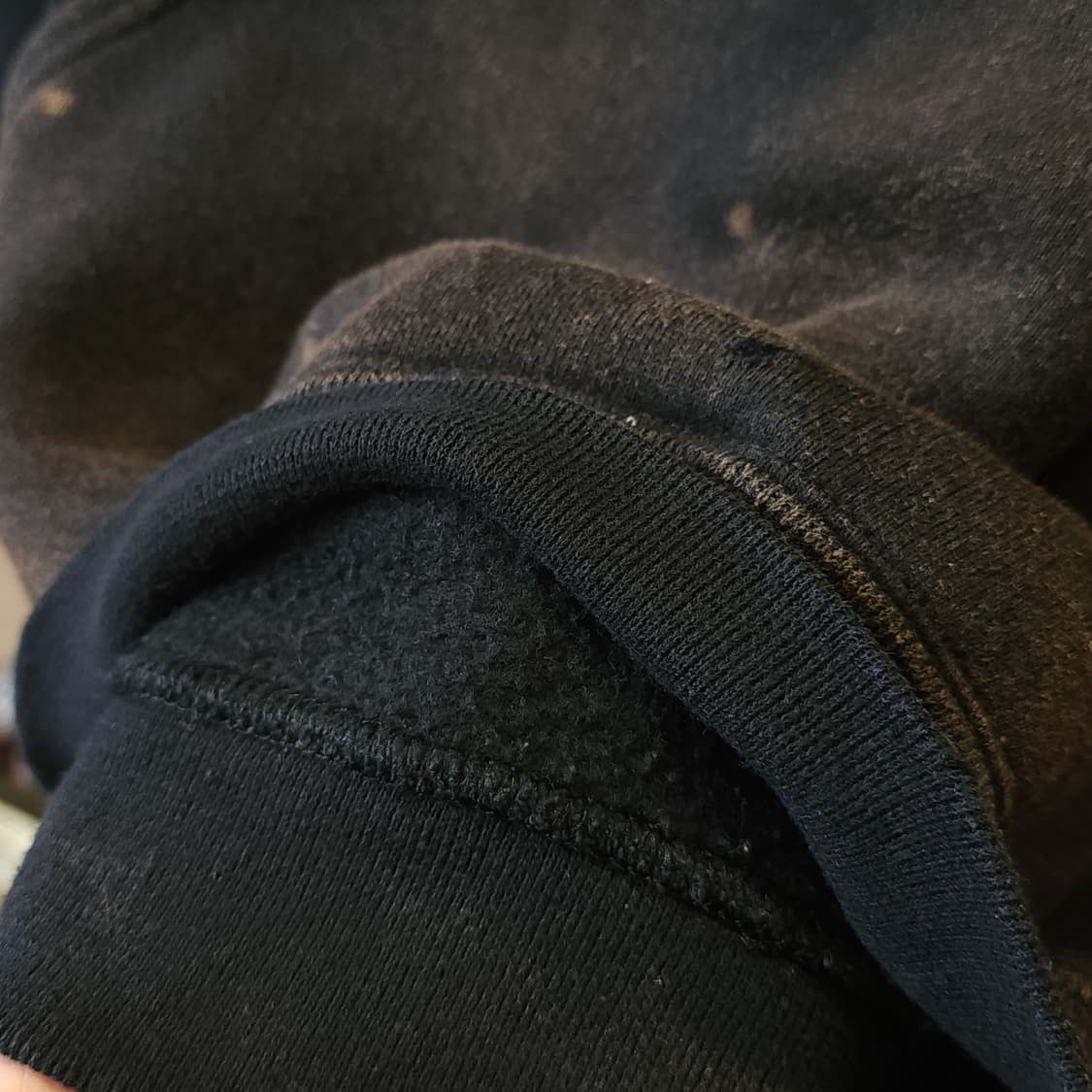 90s 러셀 후드 빈티지 스웻셔츠 러셀 썬페이딩 블랙 uk자수 L 상품이미지9