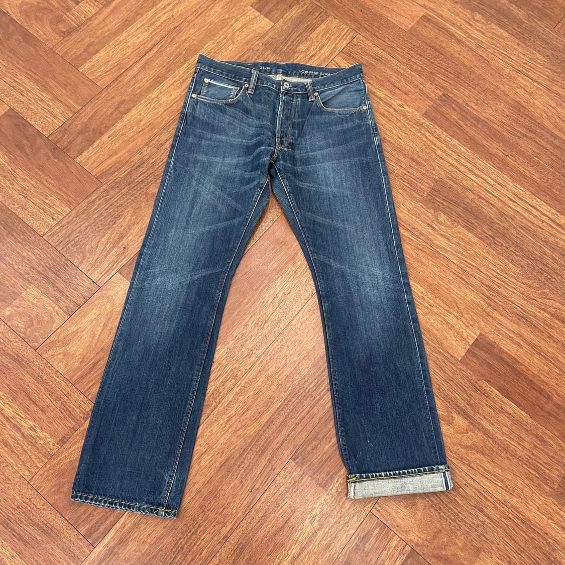 갭 셀비지 중청 데님팬츠 상품이미지1