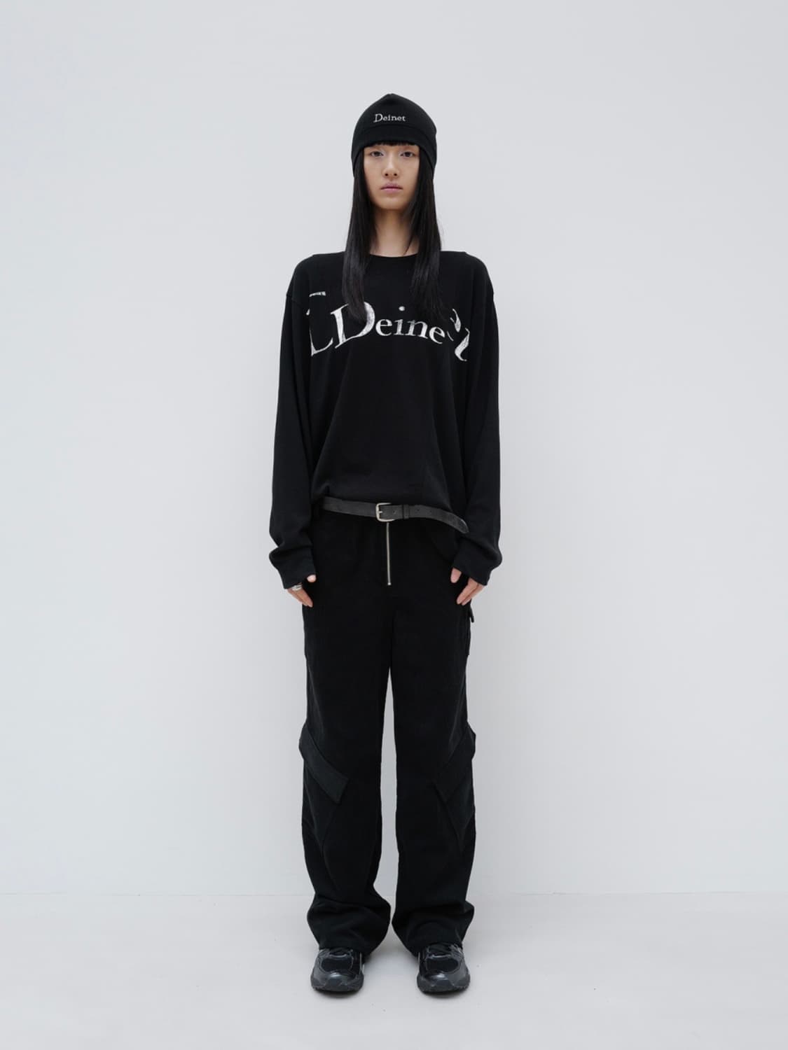 다이닛 롱 슬리브 블랙 / LOGO CONTRAST LONG SLEEVE 상품이미지1