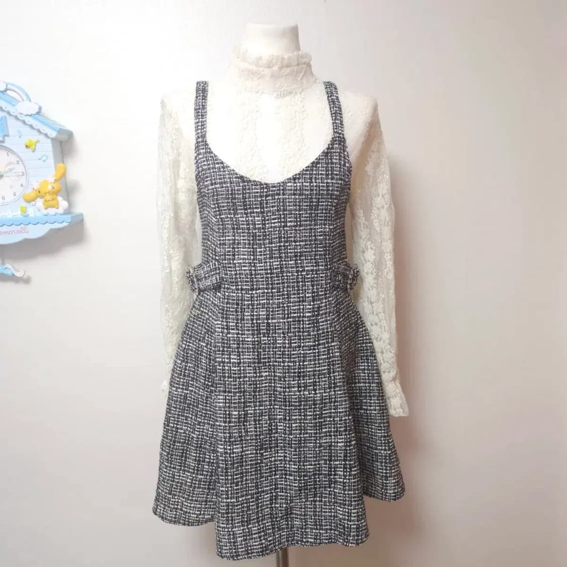 일본빈티지 트위트 원피스 상품이미지1