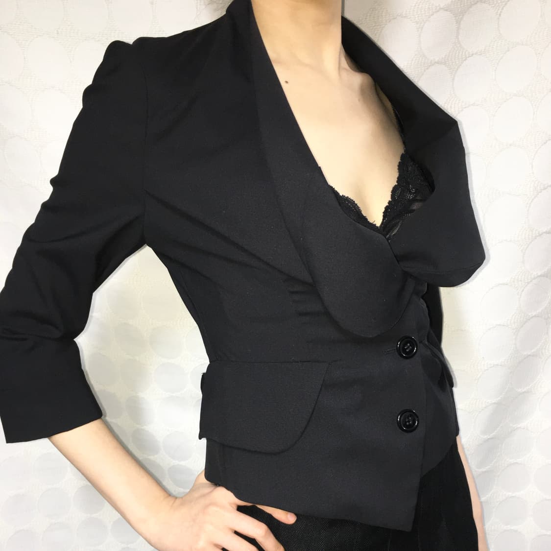 비비안 웨스트우드 블랙 모 7부 소매 자켓 상품이미지2