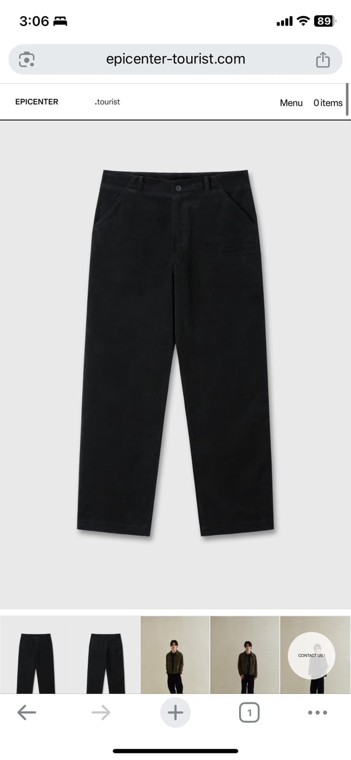 epicenter tourist alby trouser 코듀로이 M 블랙 상품이미지3