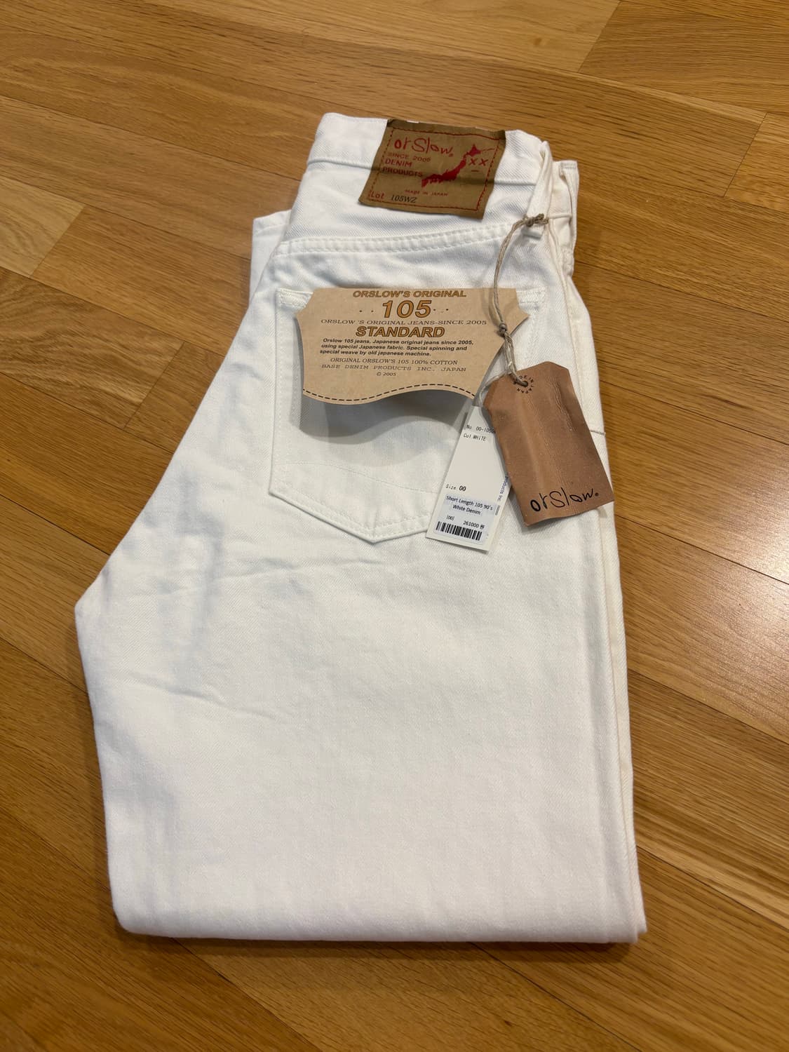 orSlow women 105 90’s 화이트 데님팬츠 상품이미지3