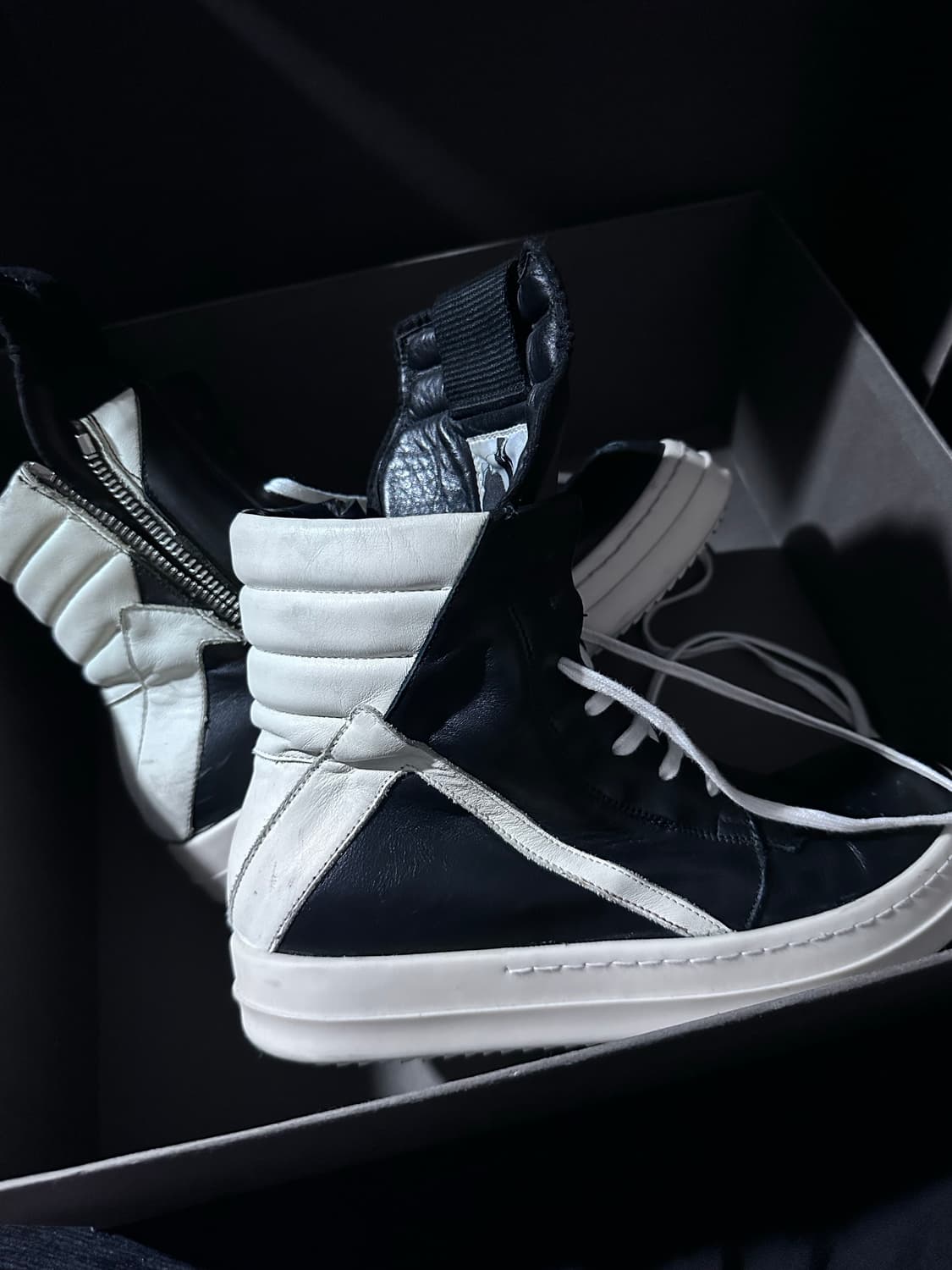 릭오웬스 지오바스켓 41.5 size 밀크블랙 상품이미지1