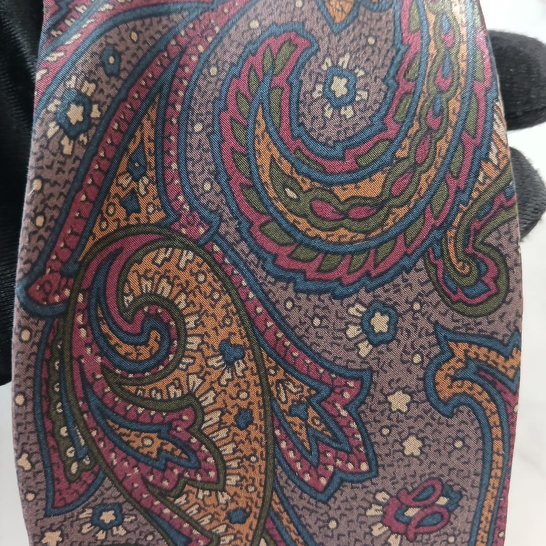 파코라반 실크 브라운 페이즐리 넥타이 8.1cm A+등급 A18959
 상품이미지6