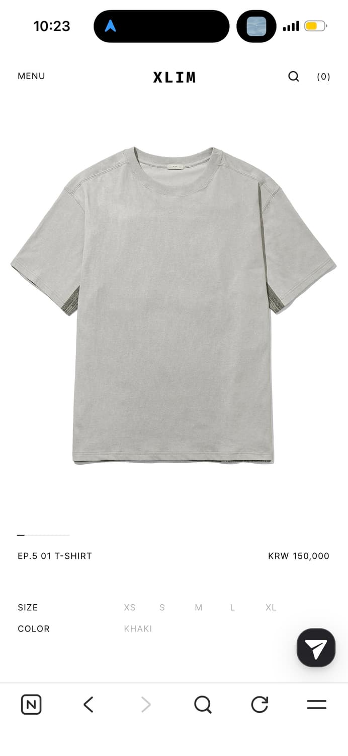 엑슬림 EP.5 01 T-SHIRT(0사이즈 구합니다!!!) 상품이미지1