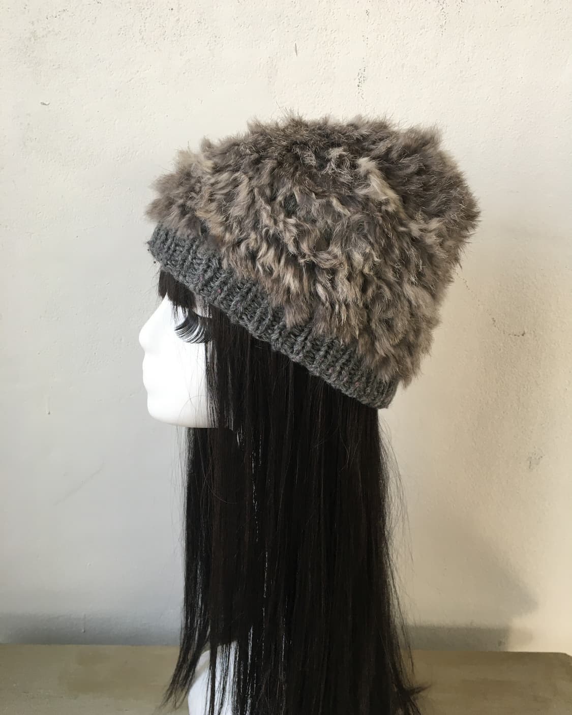  rabbit fur knit beanie 상품이미지1