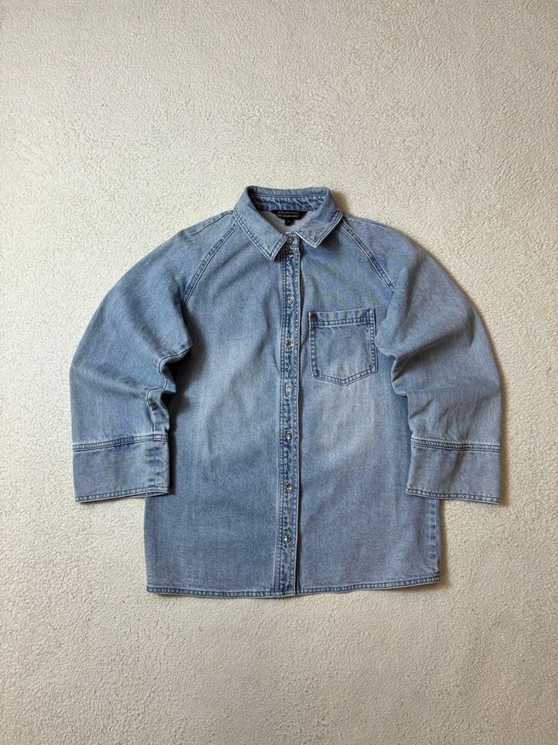 아르마니 익스체인지 커프스 디테일 데님 셔츠 PN6847 상품이미지1