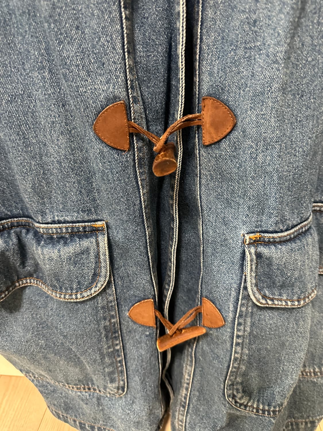 빈티지 더플 떡볶이 데님 코트 상품이미지8