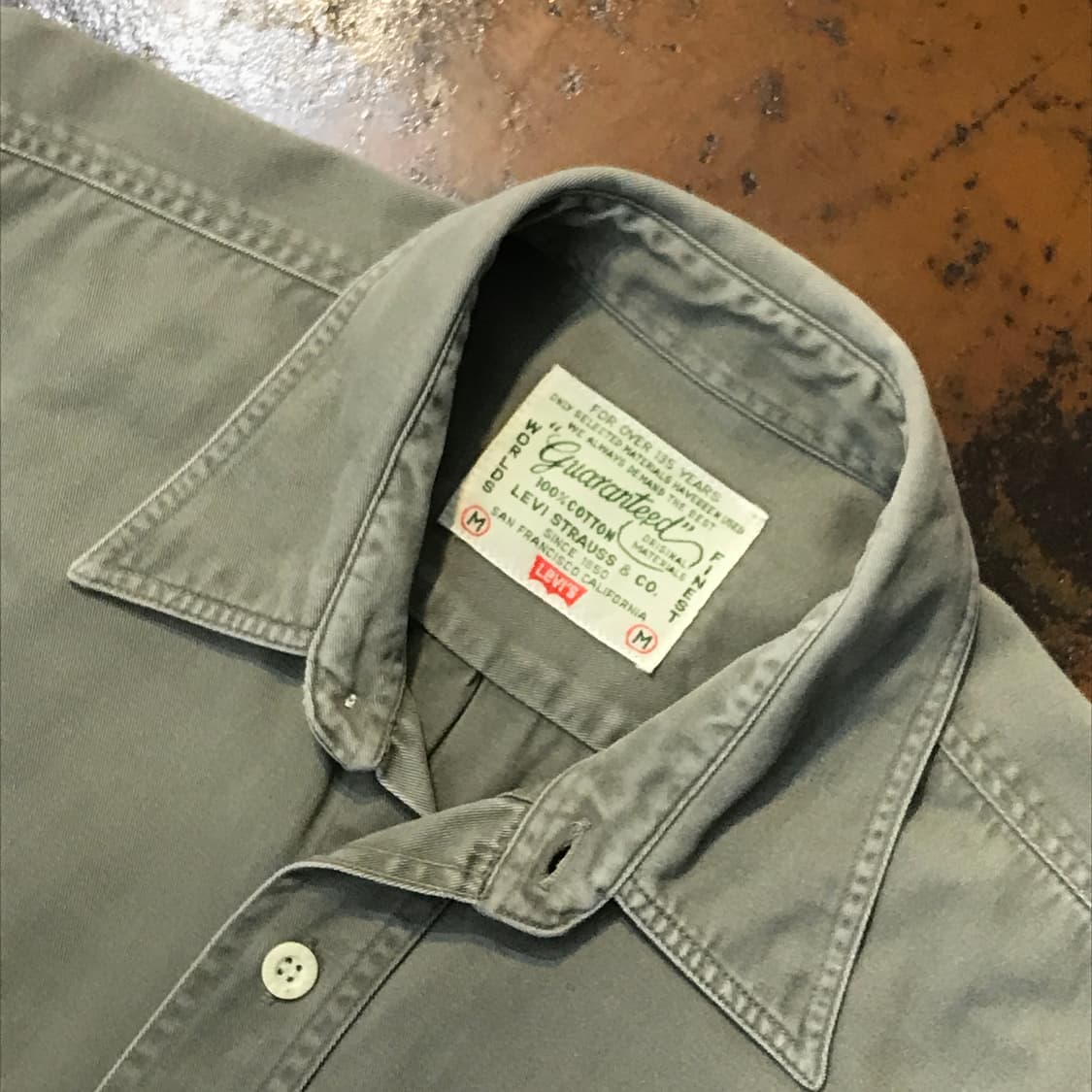 리바이스 투포켓 카키 그레이 코튼 셔츠 남성 105 사이즈 상품이미지4