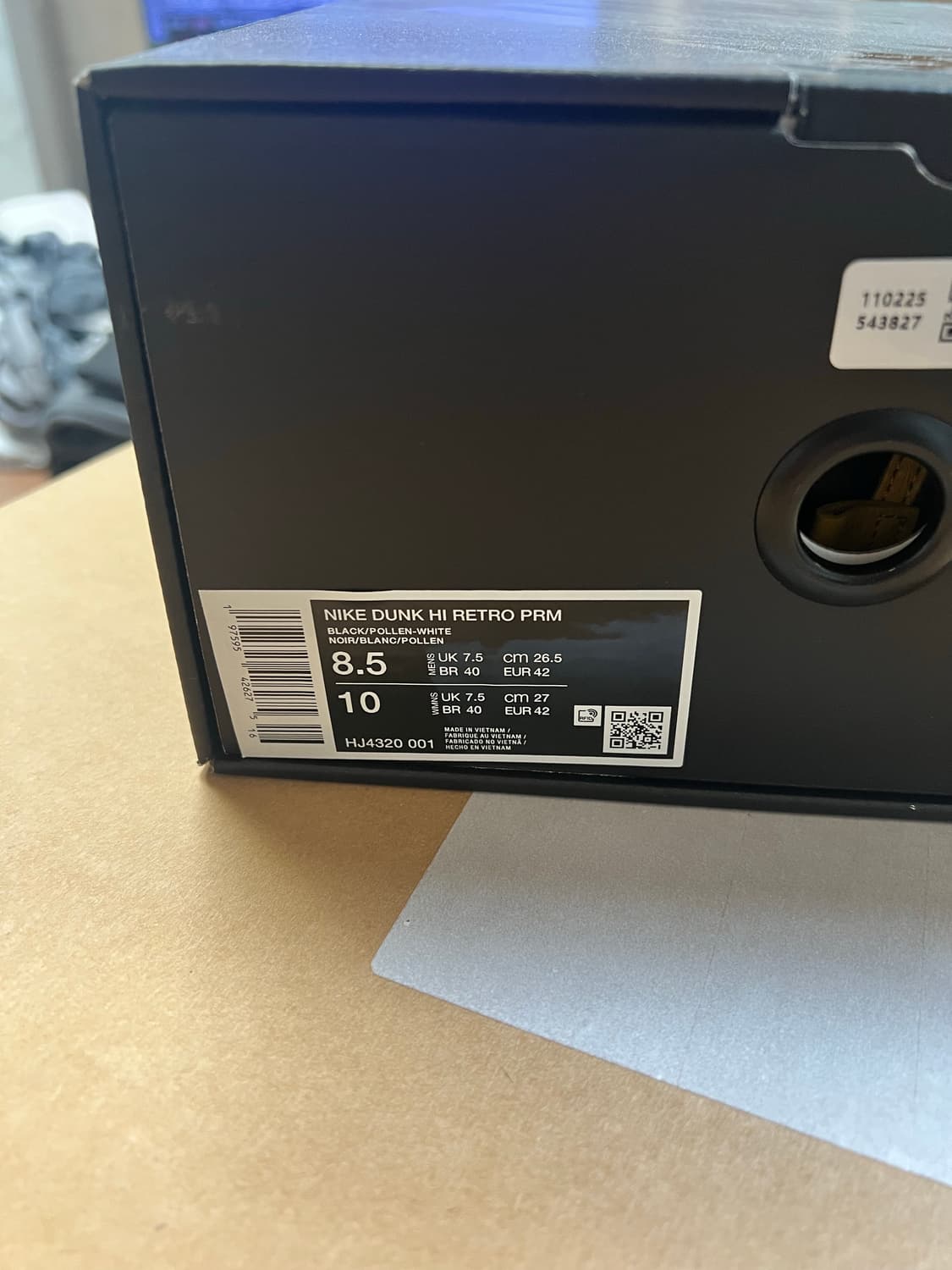 새상품 나이키 덩크 우탱 클랜 하이 블랙 앤 폴른 (사이즈265)팝니다 상품이미지2