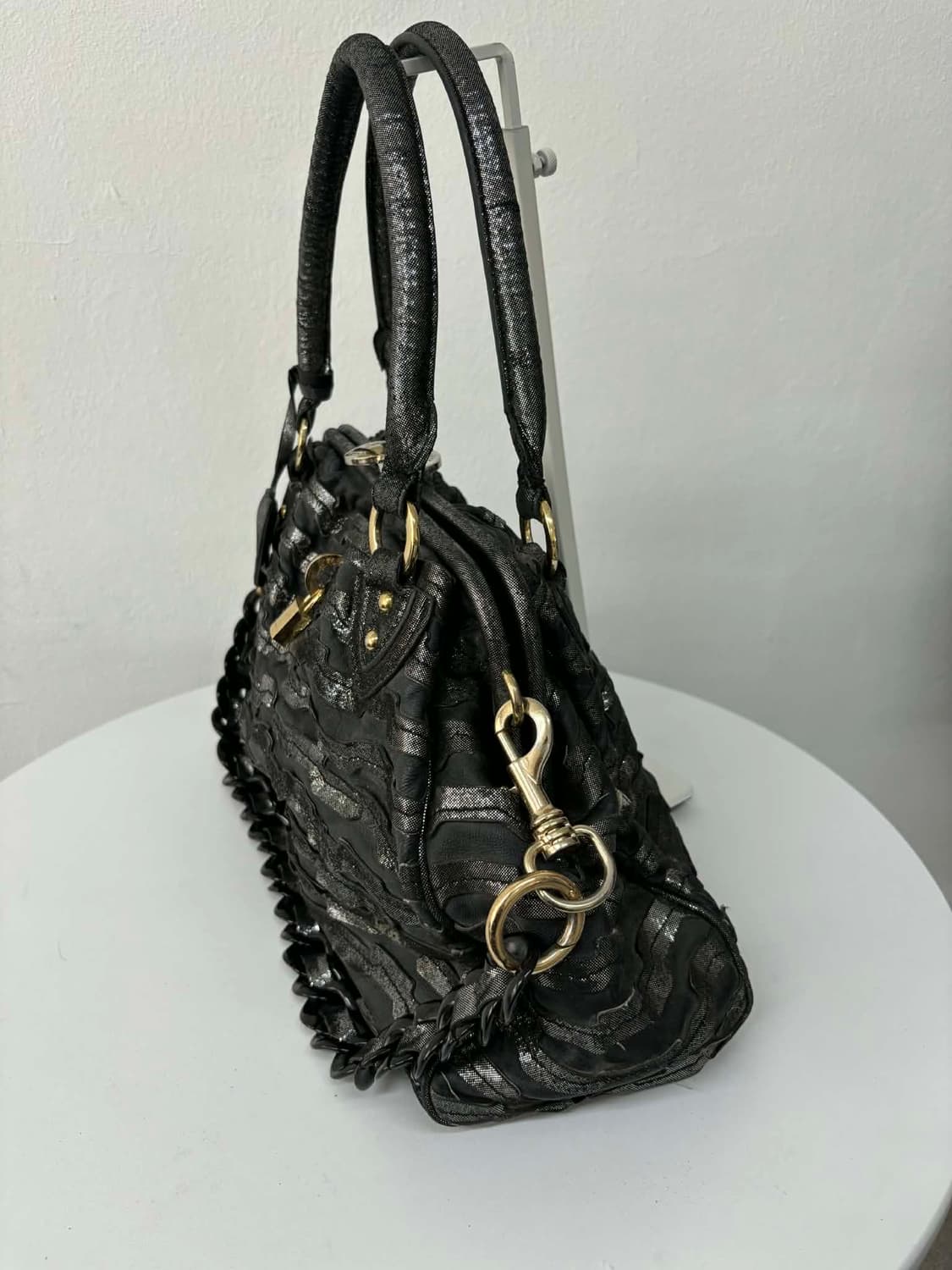 00s 마크제이콥스 빈티지 메탈릭 러플 토트백 투웨이 숄더백 상품이미지2