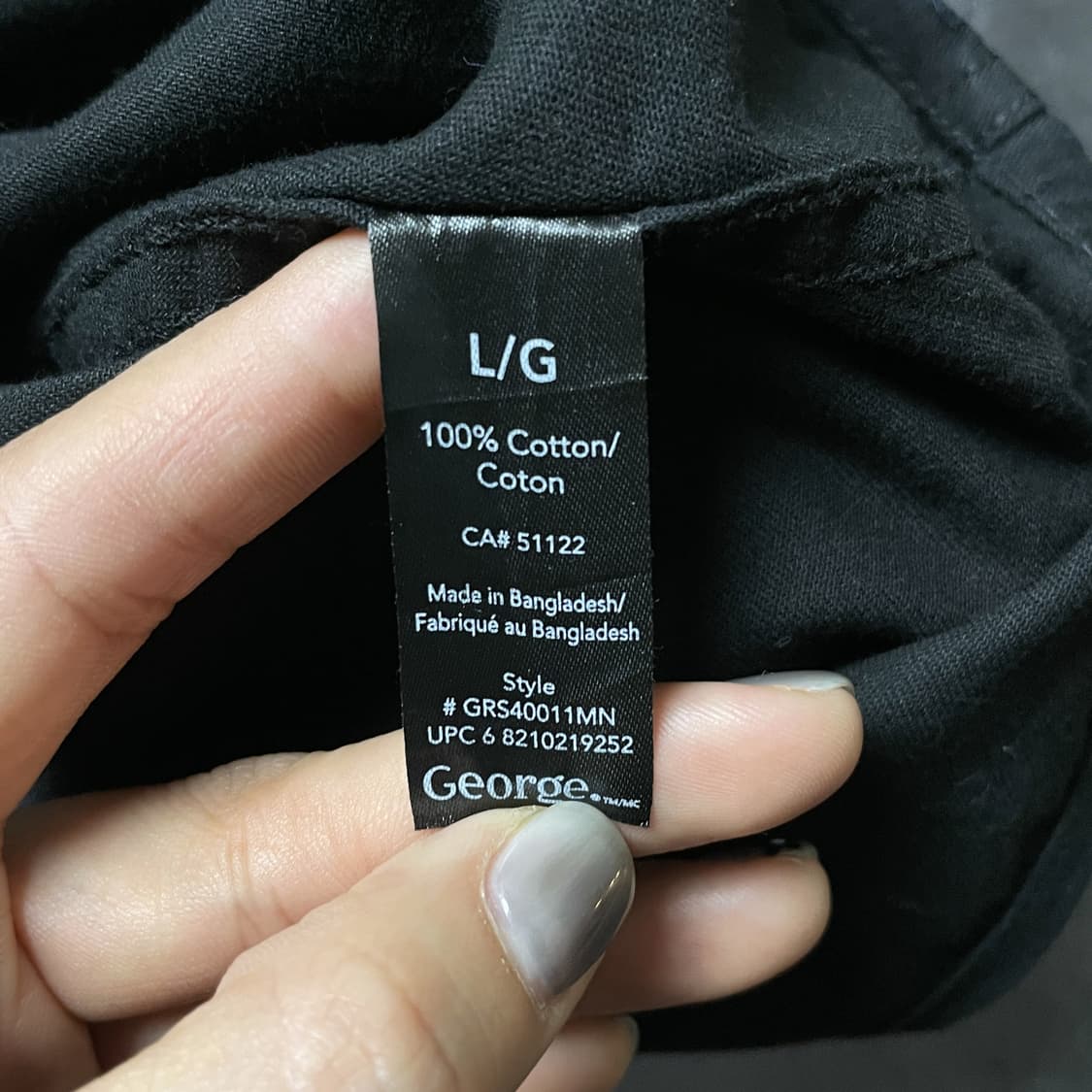 GEORGE 조지 빈티지 블랙 코튼 반팔 셔츠 A00755 상품이미지10