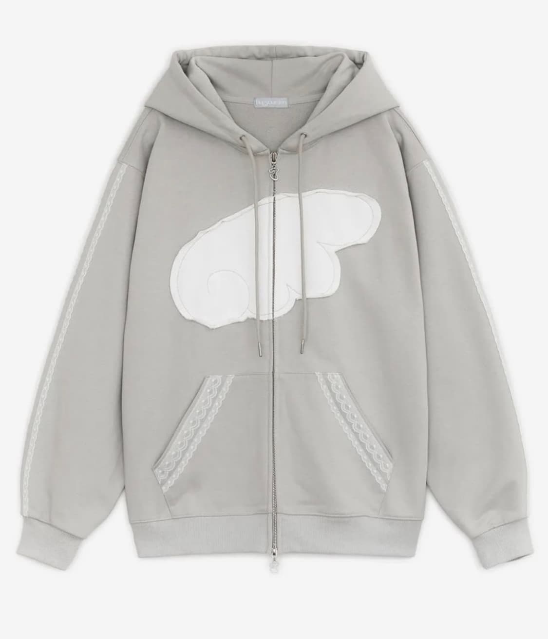 허그유어스킨 윙 레이스 후드집업 상품이미지1