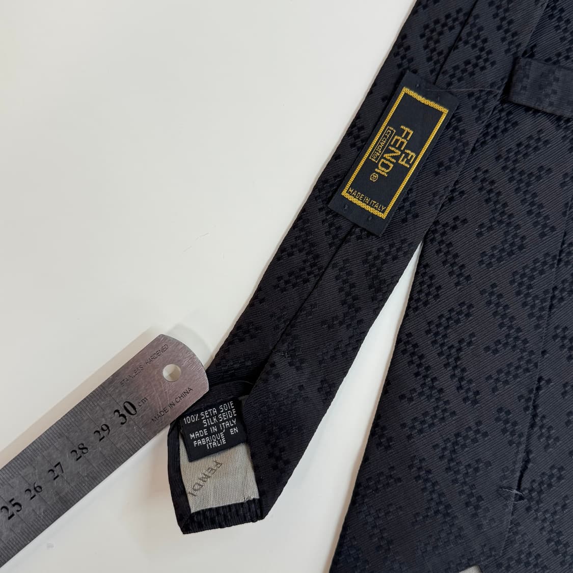 펜디 (FENDI) 블랙 FF모노그램 정품 명품 넥타이 상품이미지6