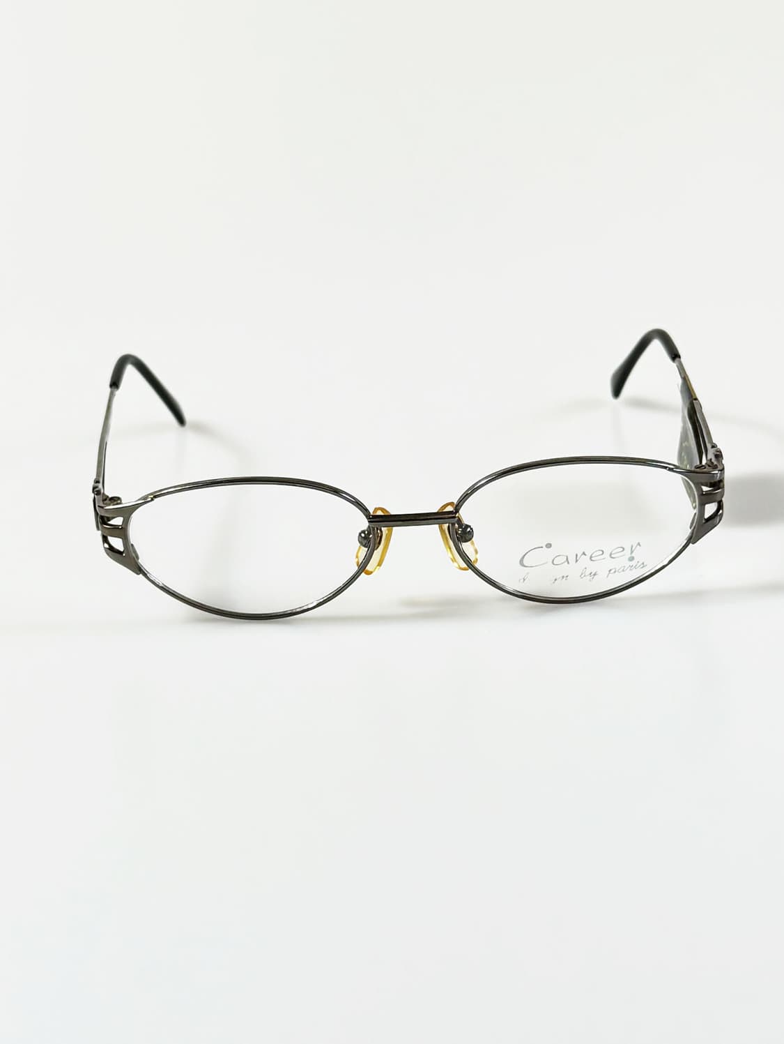 90s CAREER 건메탈 슬림 오벌 프레임 빈티지 안경 상품이미지1
