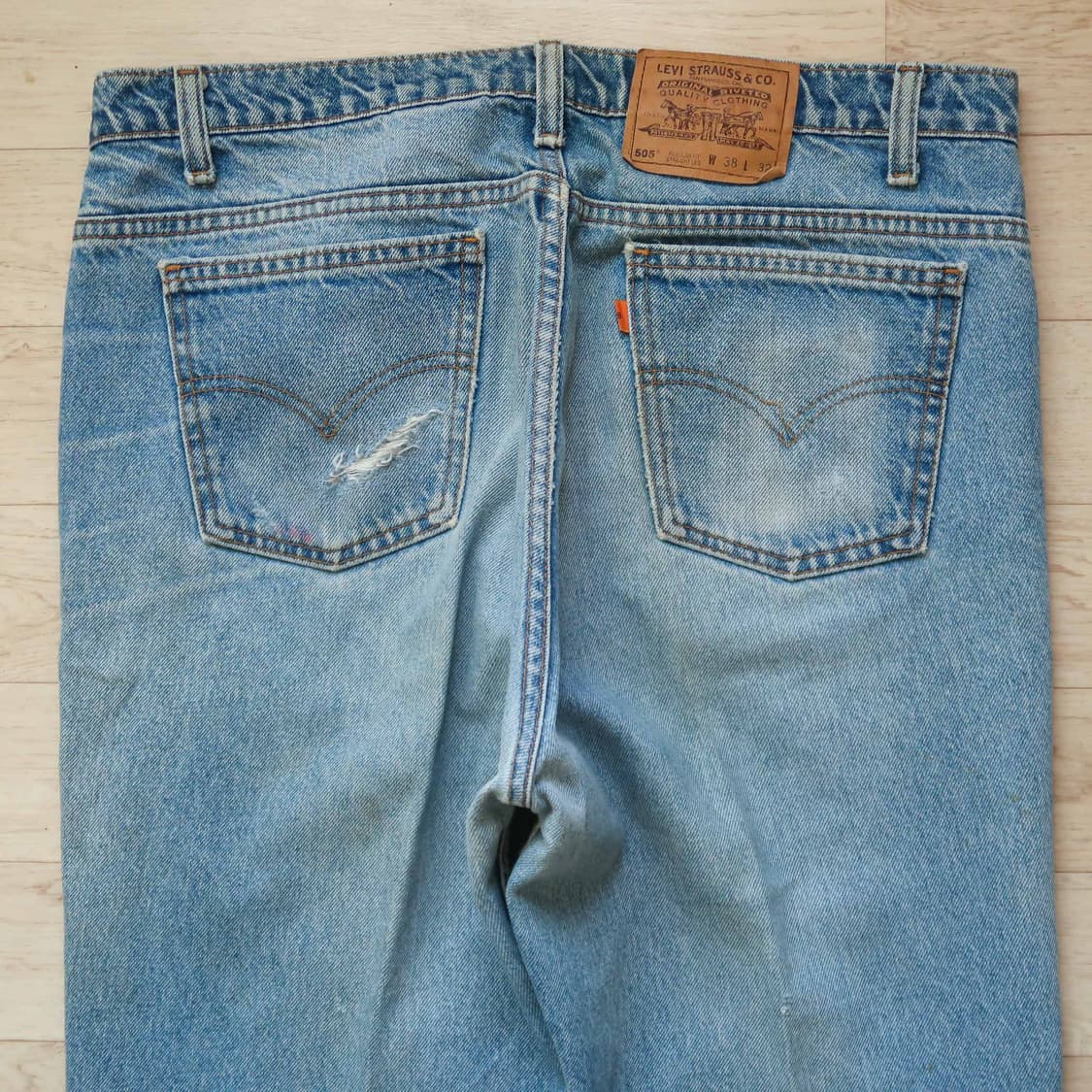 빈티지 리바이스 505 오렌지 블랭크 탭 상품이미지9