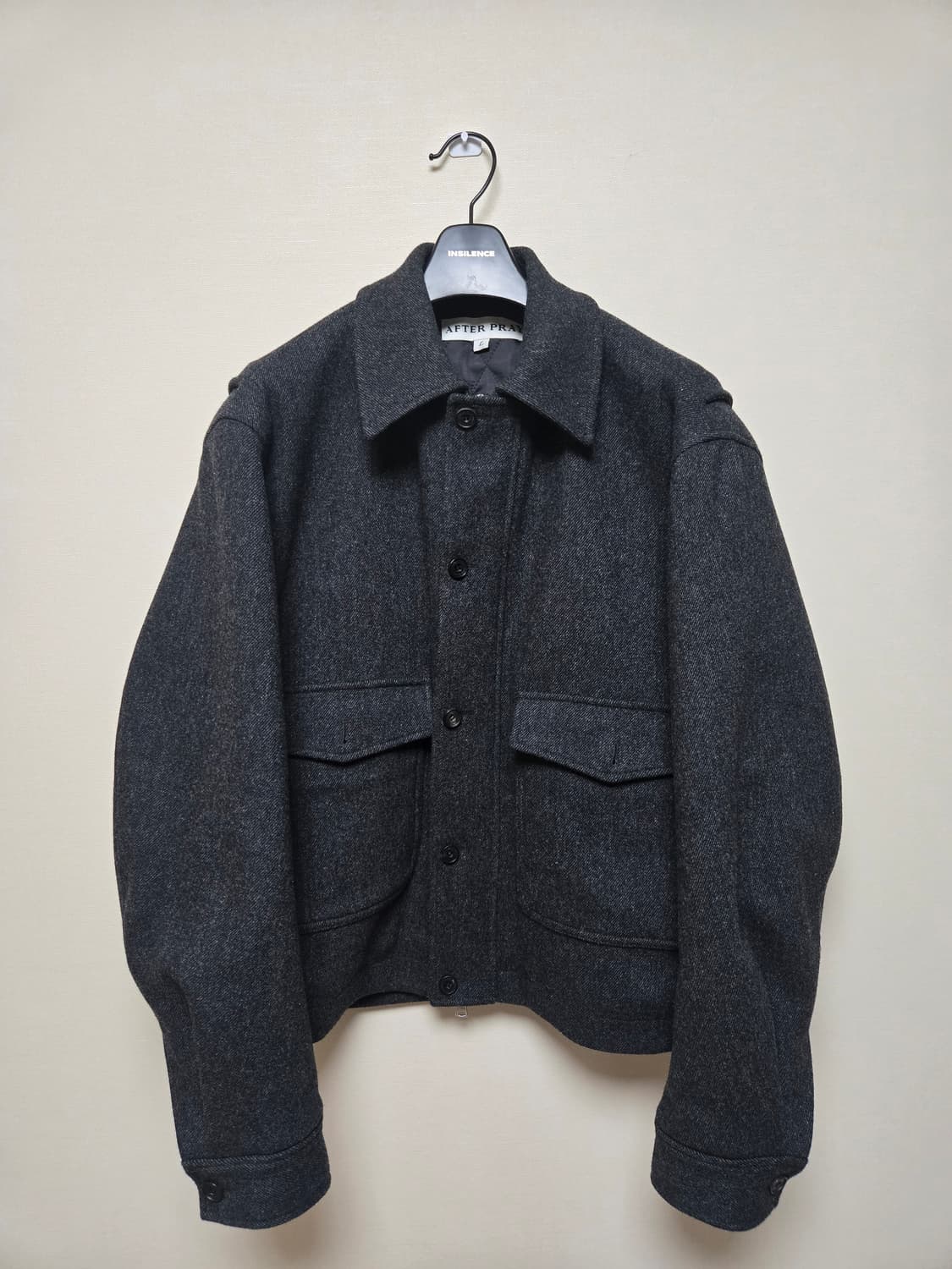 [L]애프터프레이 A-2 울 블루종 자켓 차콜 상품이미지1