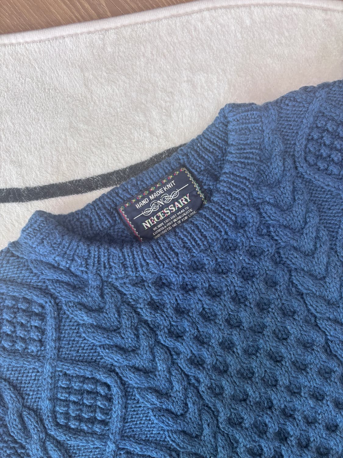 빈티지 핸드메이드니트_아란니트 울100 상품이미지3