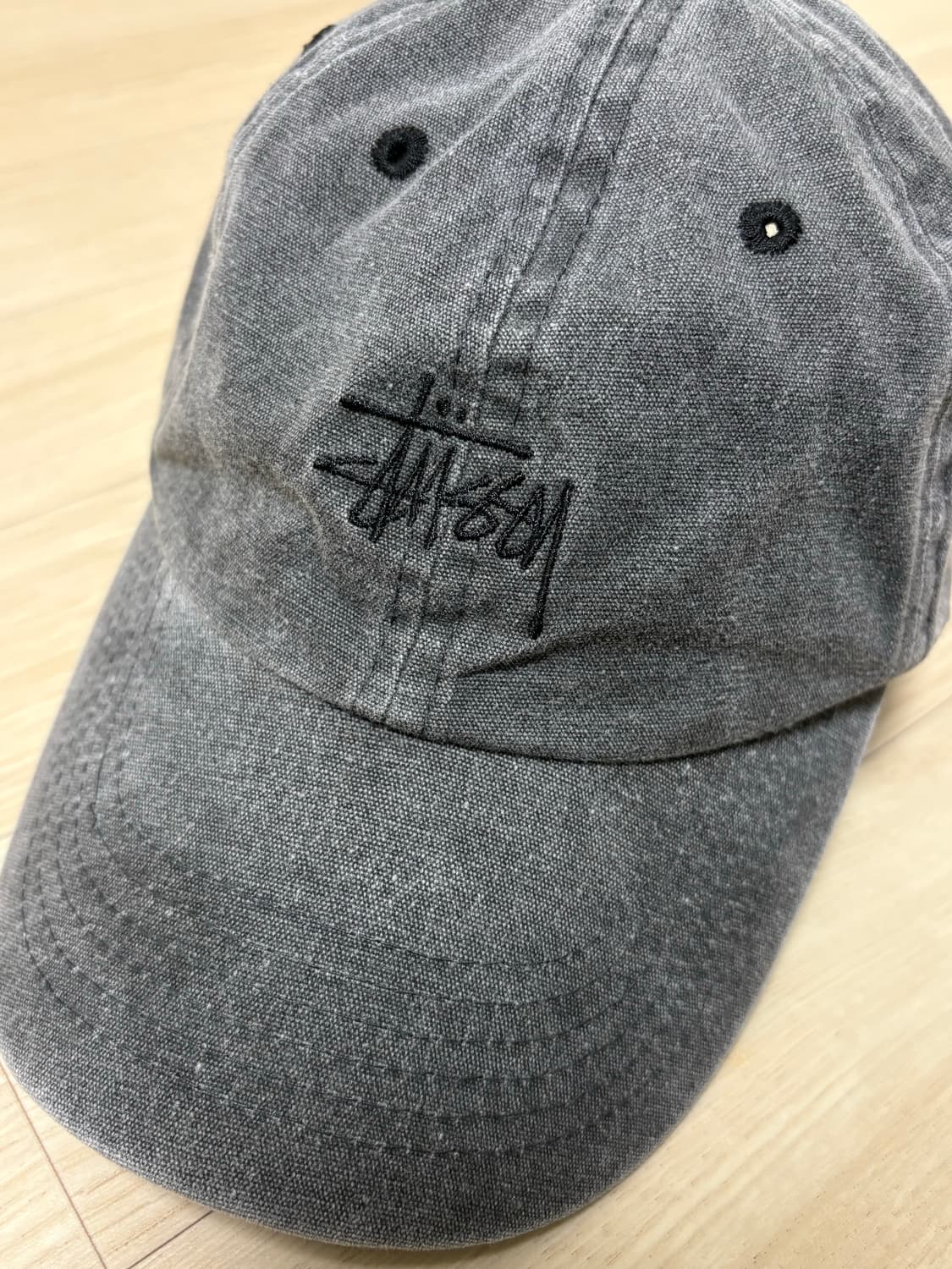 스투시 모자 볼캡 Stussy 그레이 워싱 빈티지 피그먼트 챠콜 상품이미지6