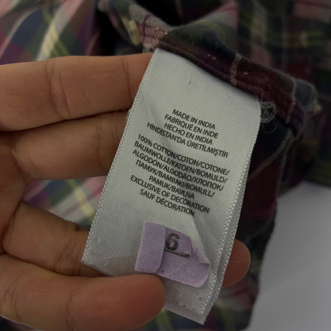 Polo  폴로 랄프로렌 자수 코튼 타탄체크 셔츠 상품이미지5