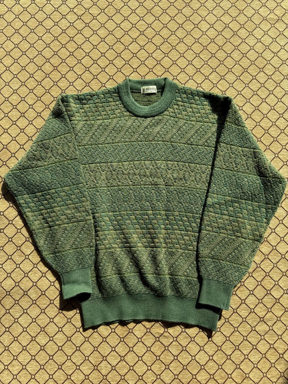 그린 패턴 니트 상품이미지2