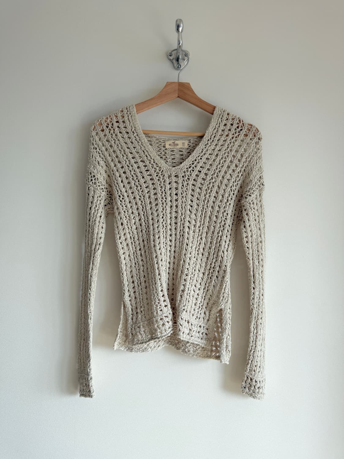 홀리스터(HOLLISTER) 시스루 니트 후드 상품이미지1