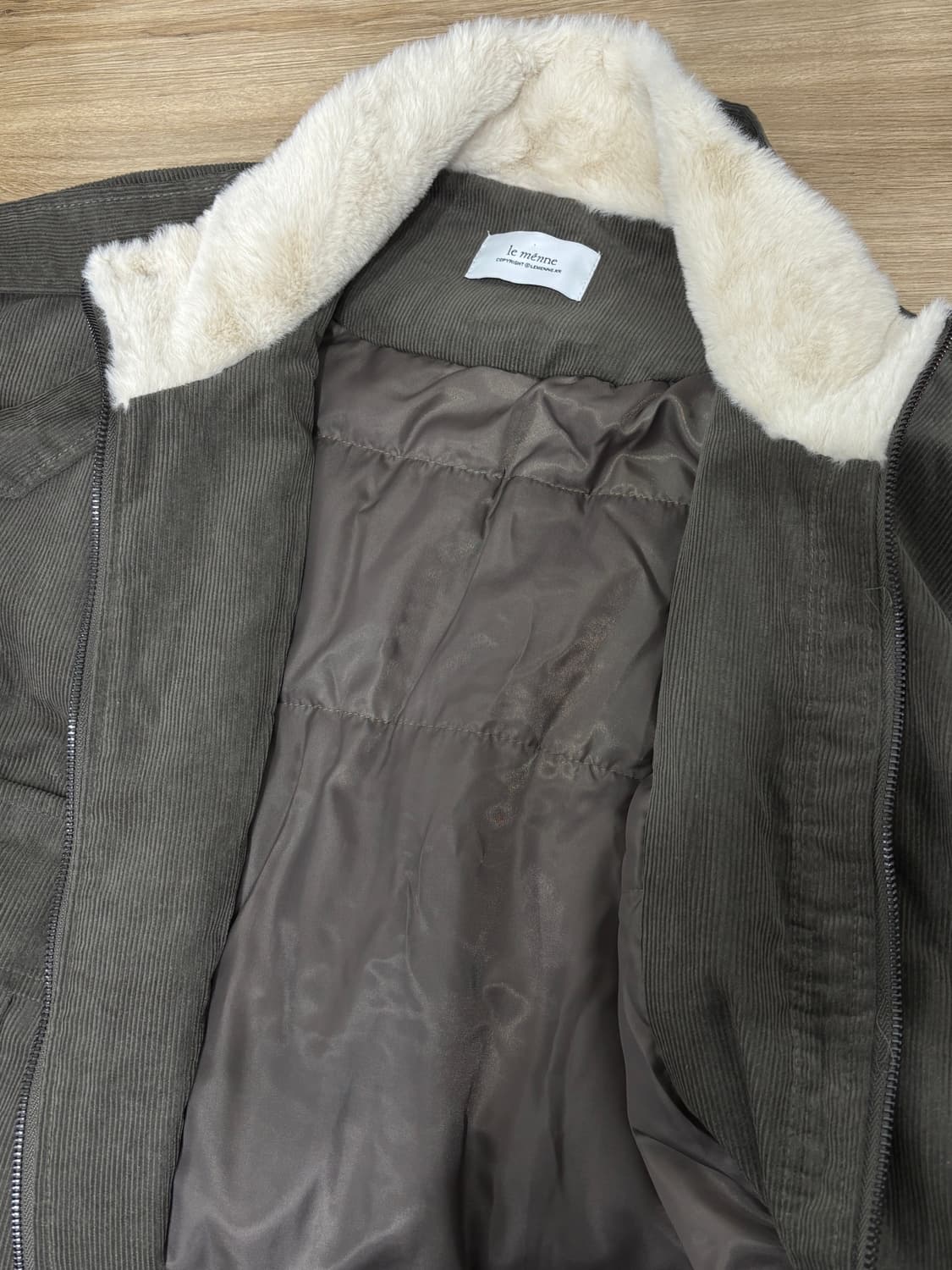 [새상품] 퍼카라 코듀로이 누빔자켓 상품이미지6