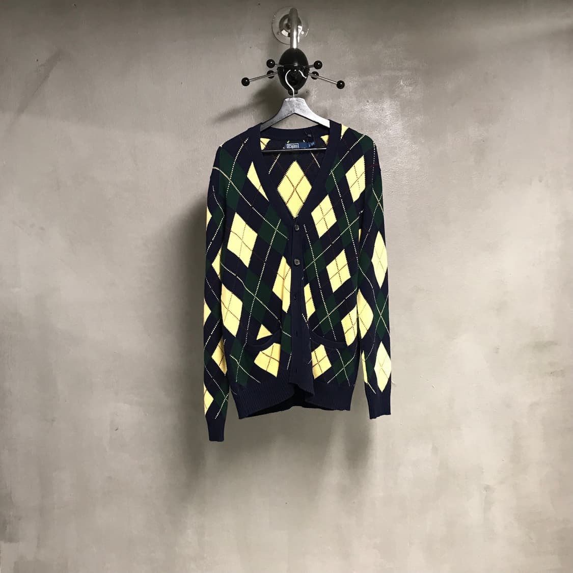 폴로 랄프로렌 체크 니트 가디건 L 상품이미지1