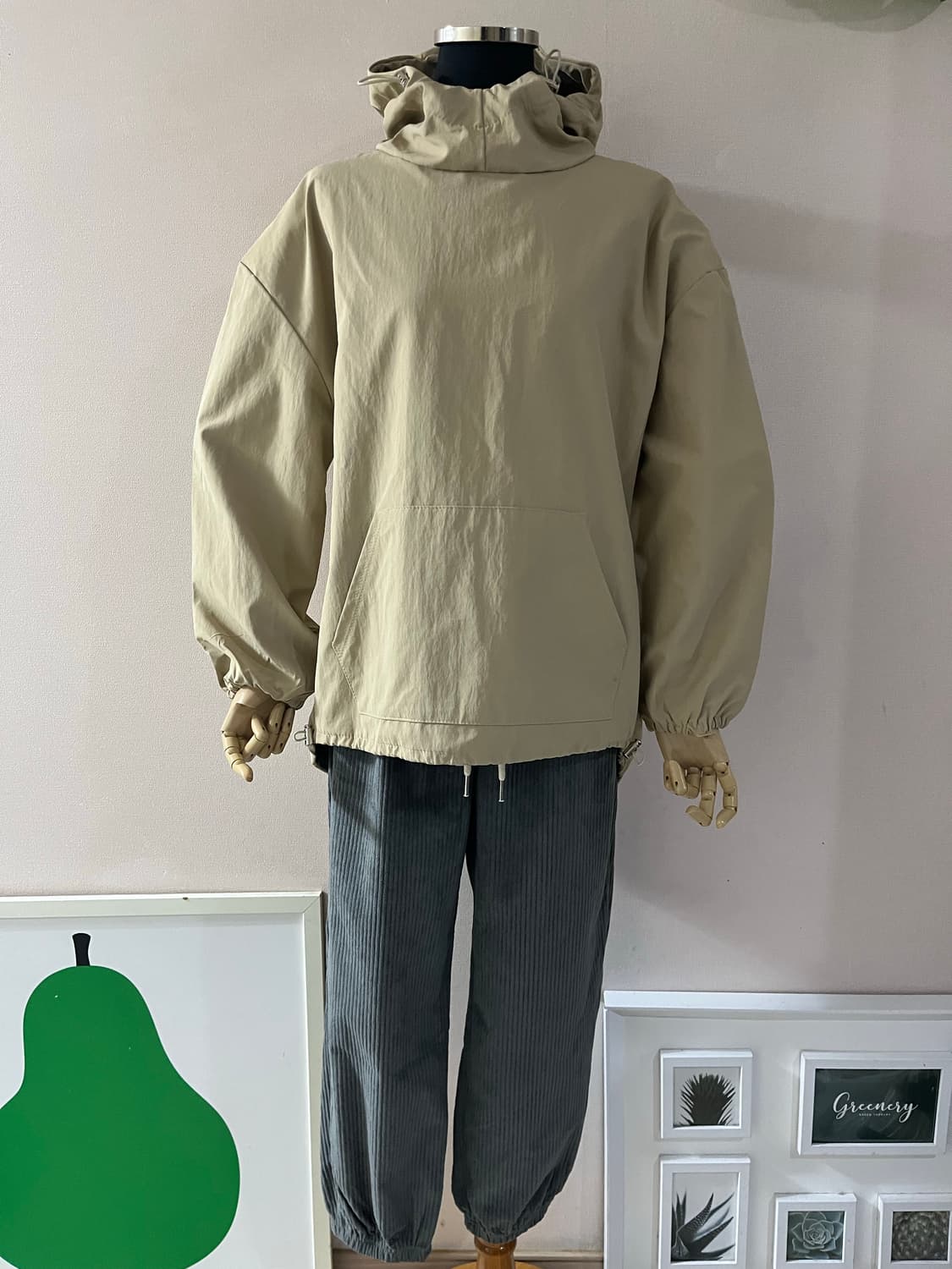 베이지스트링아노락후드 상품이미지10