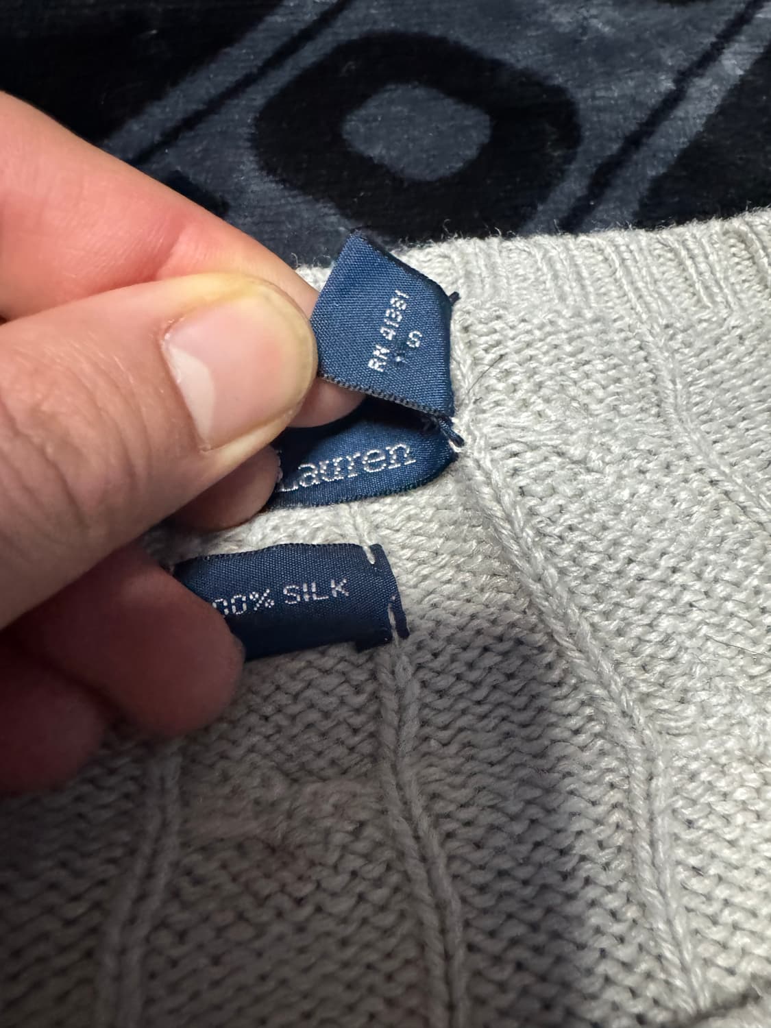 폴로 랄프 로렌 케이블 니트 그레이 상품이미지5