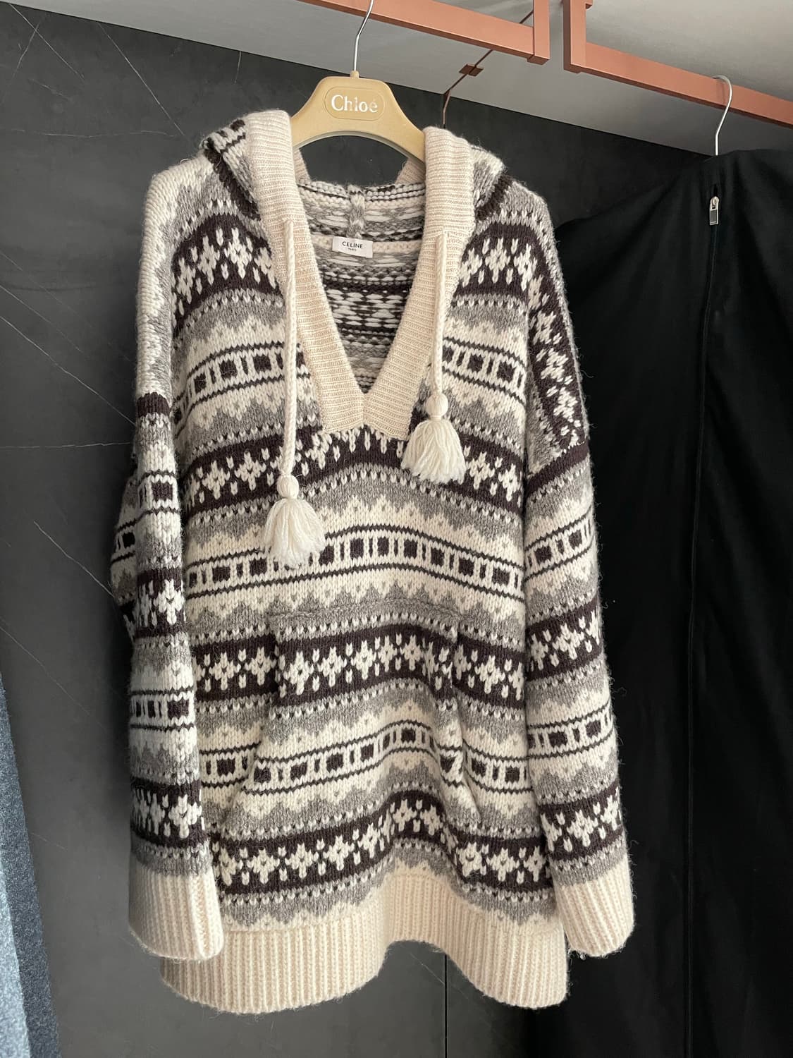 셀린느 21fw 셰트랜드 바하 후디 스웨터 (NCT 태용님 착용) M 상품이미지2