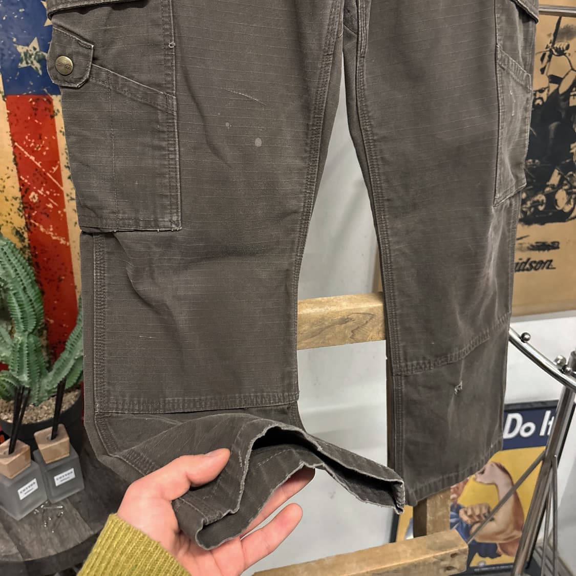 칼하트 오리지널 BDU 립스탑 데미지 카고 워크 팬츠 N698 상품이미지4