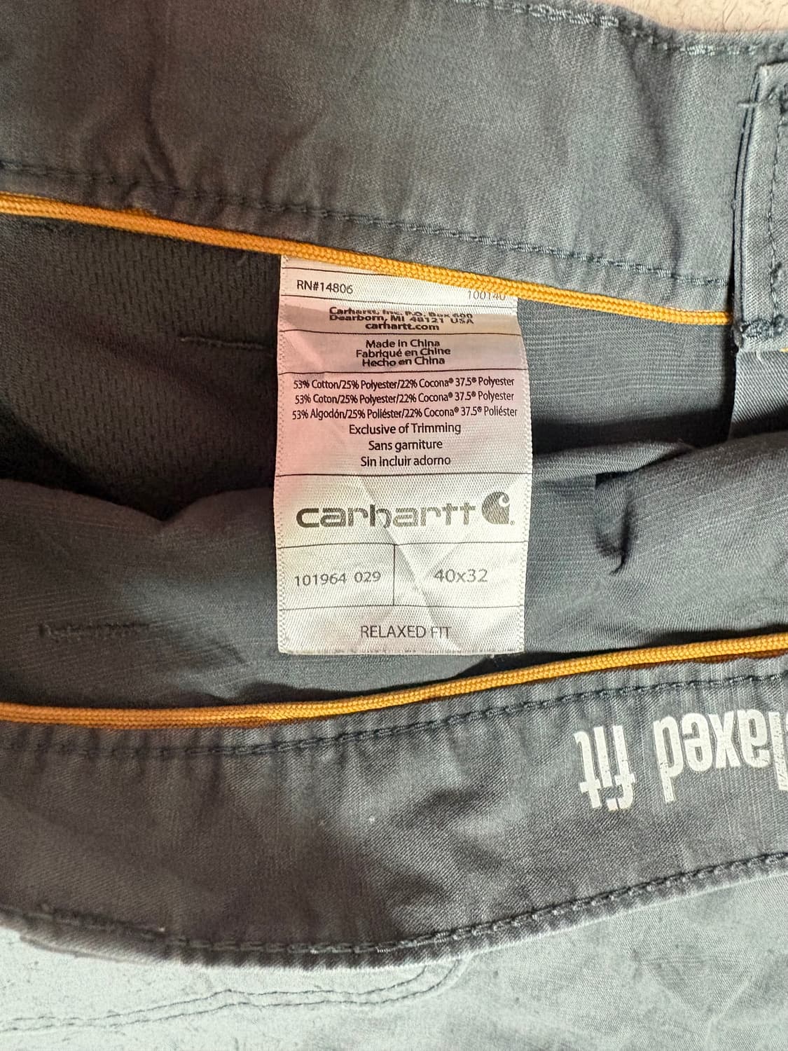 칼하트 포스 익스트림즈 릴렉스 핏 팬츠 101964 (40 x 32) 상품이미지6
