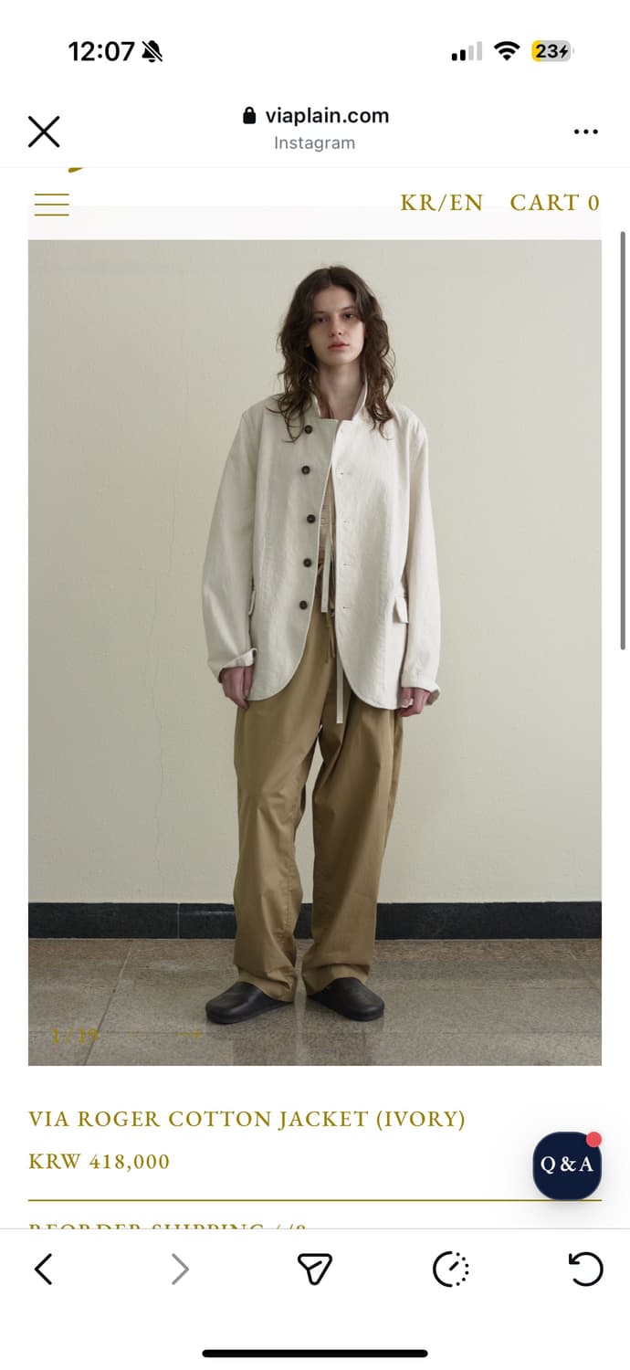 비아플레인  자켓 VIA ROGER COTTON JACKET 상품이미지1