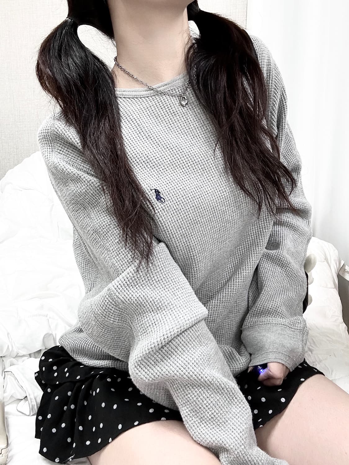 폴로 그레이 와플 롱슬리브 상품이미지4