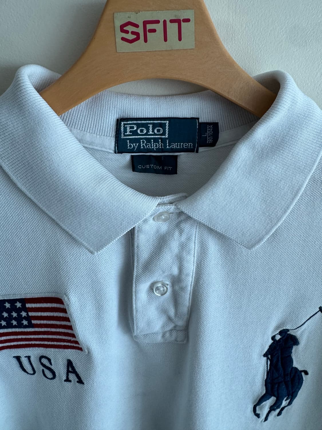 폴로 랄프로렌 빅포니 USA 성조기 카라티 L 상품이미지2