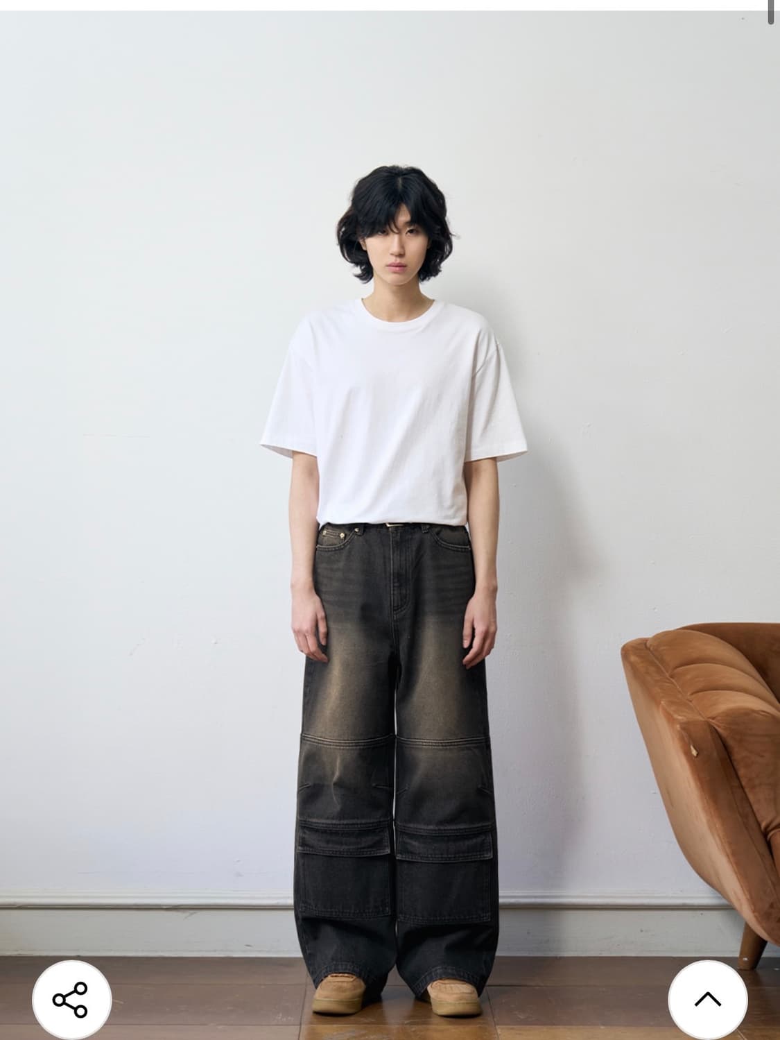 (XL) 아워데이즈 빈티지 프론트 포켓 카고 데님 팬츠 BLACK 상품이미지6