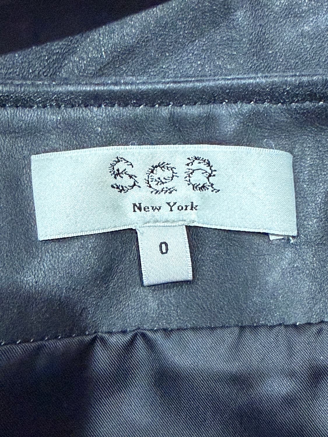 SEA New York 블랙 레더 스커트 0사이즈 정품 상품이미지3